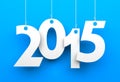 White tags with 2015 Royalty Free Stock Photo