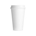 White takeaway coffee paper cup isolated on white background Royalty Free Stock Photo