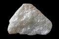 White talc mineral from Spain isolated on a pure black background