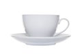 White tea cup and saucer cut out Royalty Free Stock Photo