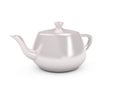 White tea pot over white background Royalty Free Stock Photo