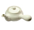 White tea pot over white background Royalty Free Stock Photo