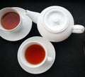 White tea set for afternoon tea Royalty Free Stock Photo