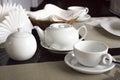 White tea set Royalty Free Stock Photo