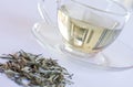 White Tea in transparent cup Royalty Free Stock Photo