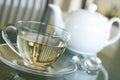 White Tea in transparent cup Royalty Free Stock Photo