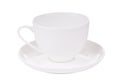 Classic White Teacup And Saucer Isolated Royalty Free Stock Photo