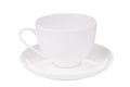 Classic White Teacup And Saucer Isolated