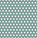 White teal rings polka dot seamless pattern