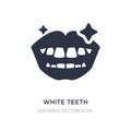 white teeth icon on white background. Simple element illustration from Dentist concept