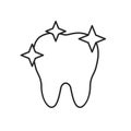 White teeth icon, clean, healthy teeth sign Ã¢â¬â 