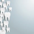 White Teeth Left Side Background PiAd Royalty Free Stock Photo