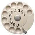 White Telephone Dial Royalty Free Stock Photo
