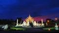 The White Temple with amazed sunset sky