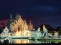 The White Temple with amazed sunset sky