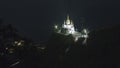 White Temple on the rock at night. 8