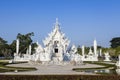 The white temple thai stlye Royalty Free Stock Photo