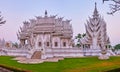 White Temple Ubosot and Pagoda, Chiang Rai, Thailand