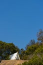 White tent on a hill Royalty Free Stock Photo