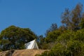 White tent on a hill Royalty Free Stock Photo