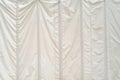 White tent sheet with curtain fabric pattern surface texture. Close-up of interior material for design decoration background Royalty Free Stock Photo