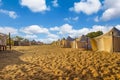 White tents in the camp of the desert Lompoul, Senegal, Africa Royalty Free Stock Photo