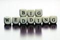Text wedding cube Royalty Free Stock Photo