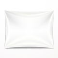 White textile banner with folds