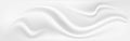 White texture 3D volumetric fabric folds, white waves for web design. Royalty Free Stock Photo