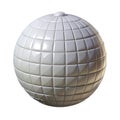 White textured sphere isolated on transparent background Royalty Free Stock Photo