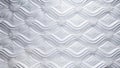 White textured wall with a repeating pattern of wavy lines and embossed flowers Royalty Free Stock Photo