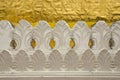 White Thai style pattern with golden floor Royalty Free Stock Photo