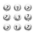 Vector Bingo / Lottery Number Balls Set