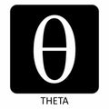 Theta Greek letter icon