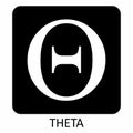 Theta greek letter uppercase Royalty Free Stock Photo