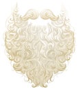 White thick beard and mustache Santa Claus