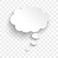 White Thought Bubble Cloud Transparent Royalty Free Stock Photo
