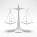 White Balance Scales of Justice Symbol on a White Background legal Royalty Free Stock Photo