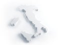 White threedimensional Italy Royalty Free Stock Photo