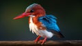 The White throated Kingfishers Serene Encounter