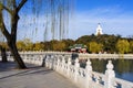 The white Tibetan Stupa in Beijing Royalty Free Stock Photo