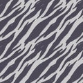 white tiger animalistic seamless pattern with stripes and spots, trendy animal