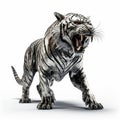 Furious White Tiger: A Stunning Unreal Engine Render With Twisted Cartoonish Character Design