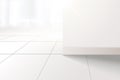 White tiled floor