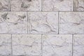 White tiled stone wall texture background.