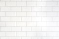 White tiles brick background. Interior of the kitchen or bathroom. Royalty Free Stock Photo