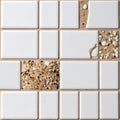 White Tiles With Sand and Shells Texture Royalty Free Stock Photo