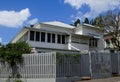 White timber building