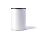 White tin can with black cap. 3d rendering Royalty Free Stock Photo