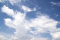 White tiny cloud on blue sky as background